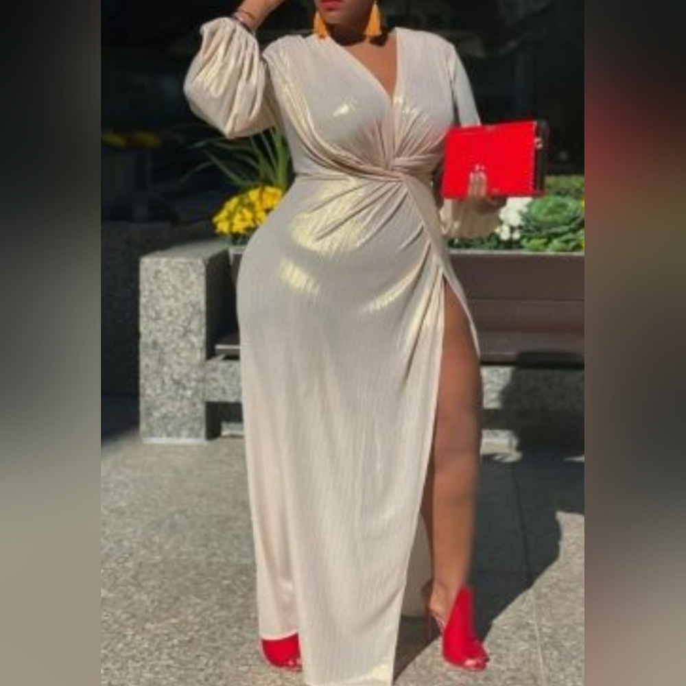 Elegant Metallic Dress
